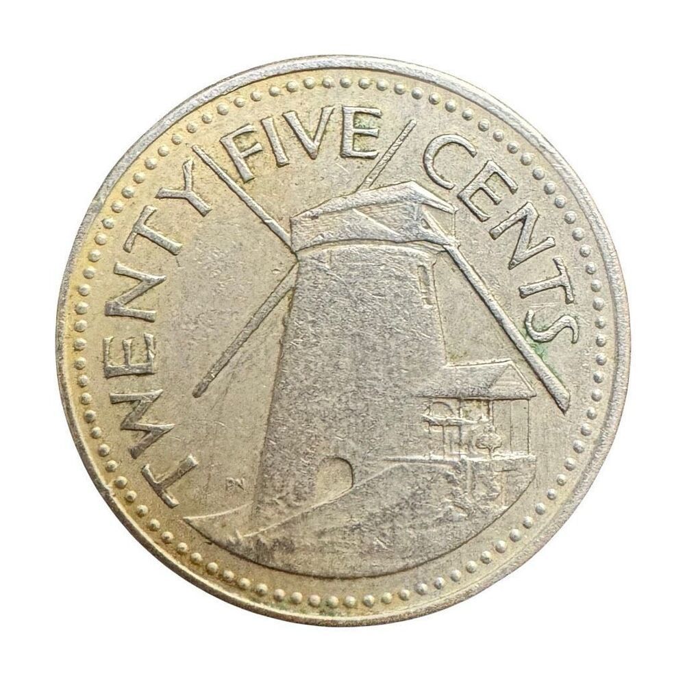 Barbados 25 Cents coin 1973 KM#13 Elizabeth II